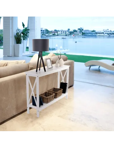 Consolă APOLOS living 120x30x80 cm MDF alb | MobilaOK