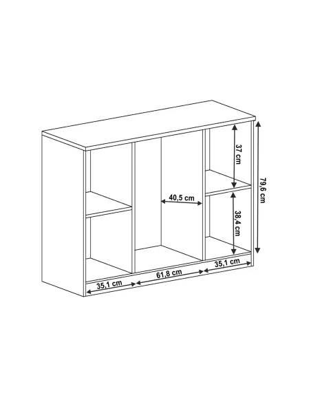 Comodă TEDY T6, dormitor/hol, 140x44x90 cm, PAL melaminat, ABS, MDF înfoliat | MobilaOK