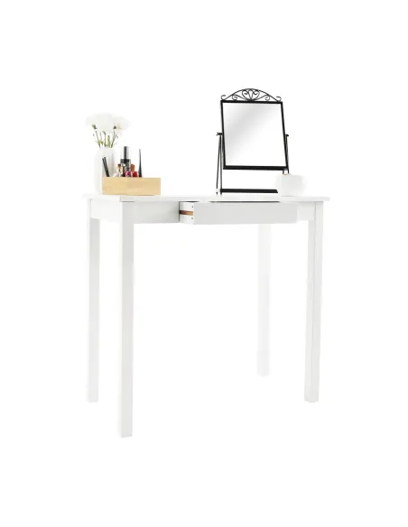 Consolă AMYNTAS pentru hol, dormitor, living, 80x40x75 cm, MDF alb | MobilaOK