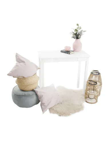 Consolă AMYNTAS pentru hol, dormitor, living, 80x40x75 cm, MDF alb | MobilaOK