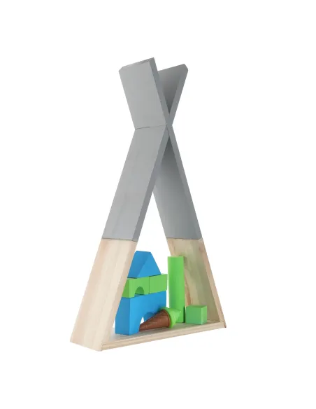 Raft, JOLI, dormitor copii, 33x10x56 cm, lemn masiv | MobilaOK