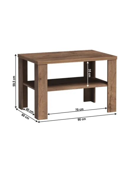 Măsuță de cafea, TEDY T23, living, 90x60x59 cm, PAL melaminat cu ABS și MDF înfoliat | MobilaOK
