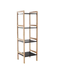 Etajeră NAOKO pentru living, dormitor, birou, 34x33x110 cm, PAL/Bambus | MobilaOK