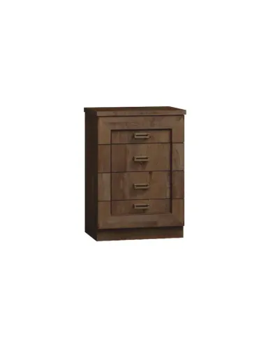 Comodă TEDY TYP T4 pentru dormitor/hol, 63x44x90 cm, din PAL melaminat, MDF înfoliat și mânere metalice | MobilaOK