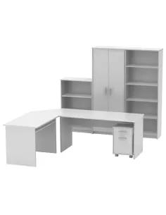 Set de birou JOHAN 2 NEW, birou, 150x67,5 cm, PAL melaminat | MobilaOK