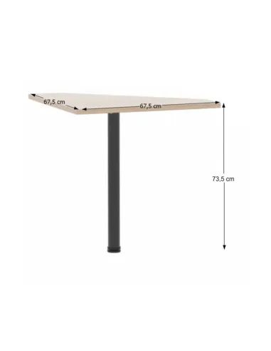 Ansamblu de birou JOHAN 2 NEW, home office, 150x67.5x73.5 cm, PAL melaminat stejar sonoma/alb | MobilaOK