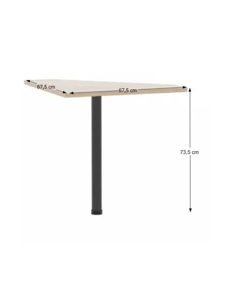 Ansamblu de birou JOHAN 2 NEW, home office, 150x67.5x73.5 cm, PAL melaminat stejar sonoma/alb | MobilaOK