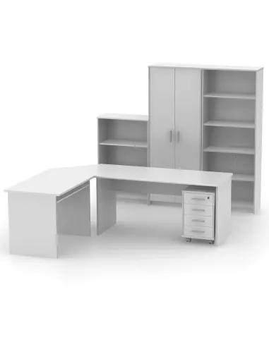 Masă de scris JOHAN 2 NEW 01 pentru birou, 150x67.5x73.5 cm, PAL melaminat | MobilaOK