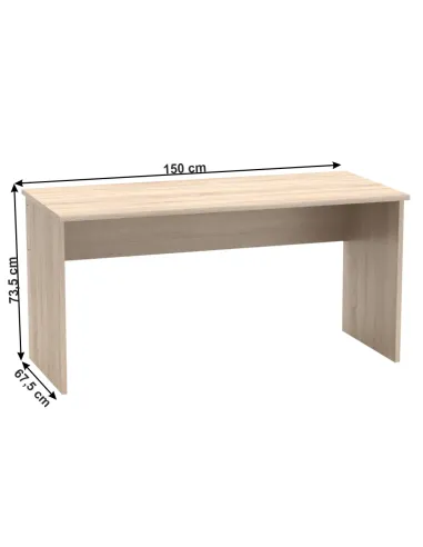 Masă de birou JOHAN 2 NEW 01, birou, 150x67.5x73.5 cm, PAL melaminat | MobilaOK