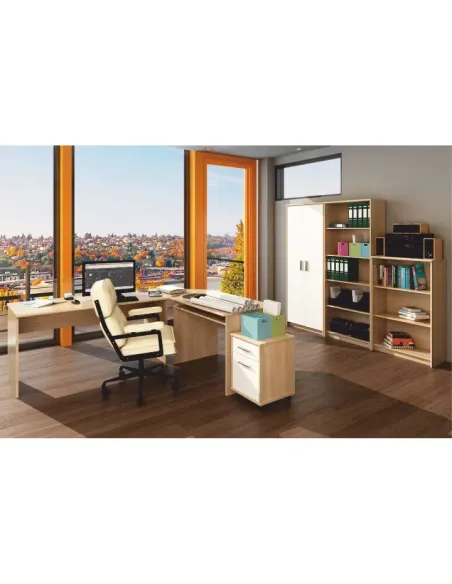 Birou JOHAN NEW 02 pentru birou, 100x67,5x73,5 cm, PAL melaminat stejar sonoma | MobilaOK