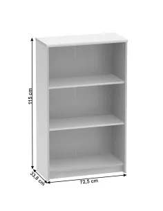 Etajeră JOHAN 2 NEW 03 pentru birou, 72.5x33.8x115 cm, PAL melaminat | MobilaOK 2