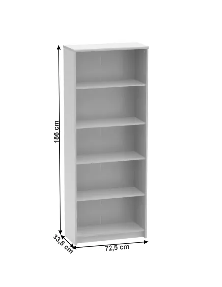 Biblioraft, JOHAN 2 NEW 04, birou, 72.5x33.8x186 cm, PAL melaminat | MobilaOK