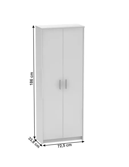 Dulap, JOHAN 2 NEW 05, birou, 72.5 x 33.8 x 186 cm, PAL melaminat | MobilaOK