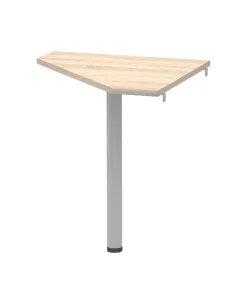 Măsuță de colț JOHAN 2, birou, 67.5x67.5x73.5 cm, PAL melaminat stejar/metal | MobilaOK