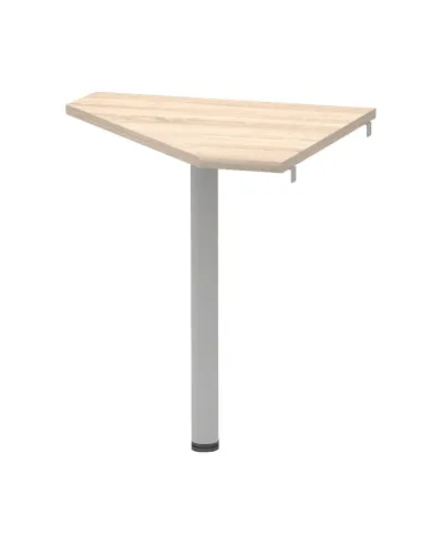 Măsuță de colț JOHAN 2, birou, 67.5x67.5x73.5 cm, PAL melaminat stejar/metal | MobilaOK