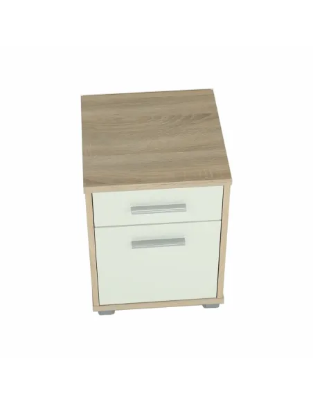 Dulăpior birou JOHAN 2, 39x40.5x55 cm, PAL melaminat stejar/alb | MobilaOK