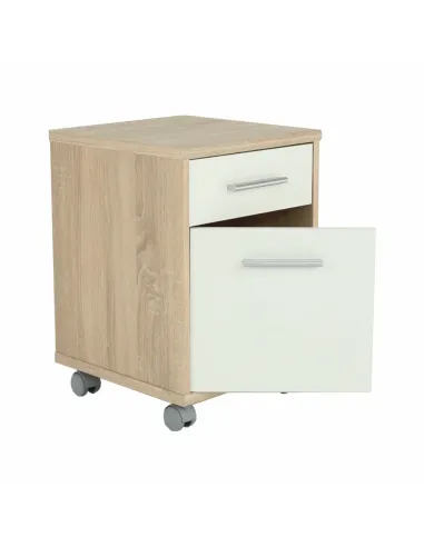 Dulăpior birou JOHAN 2, 39x40.5x55 cm, PAL melaminat stejar/alb | MobilaOK