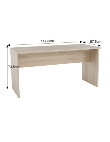 Masă de birou JOHAN 2 NEW 08, birou, 147.8x67.5x73.5 cm, PAL melaminat | MobilaOK
