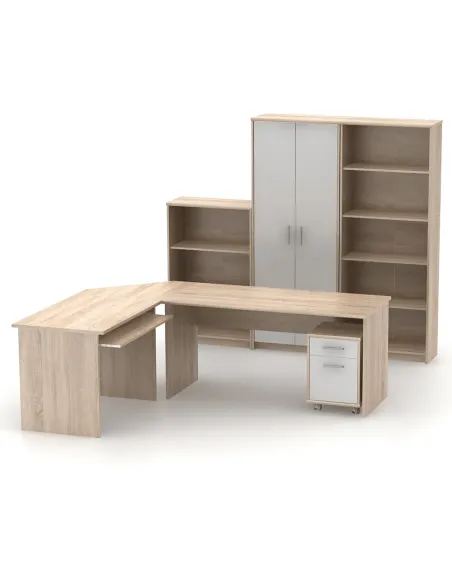 Masă de birou JOHAN 2 NEW 08, birou, 147.8x67.5x73.5 cm, PAL melaminat | MobilaOK