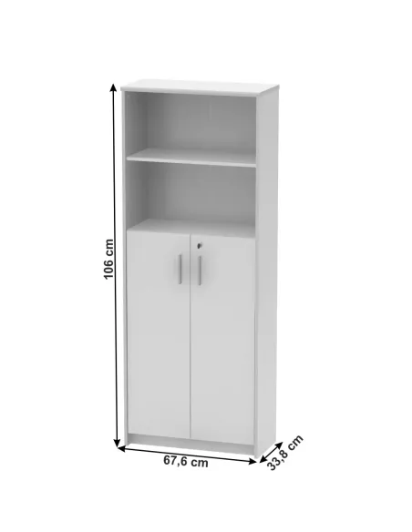 Etajeră JOHAN 2 NEW 10 pentru birou, 72.5x33.8x186 cm, PAL melaminat | MobilaOK