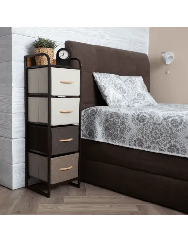 Comodă HAZEL TYP 1 dormitor/hol, 31x99x29 cm, MDF, metal, textil | MobilaOK