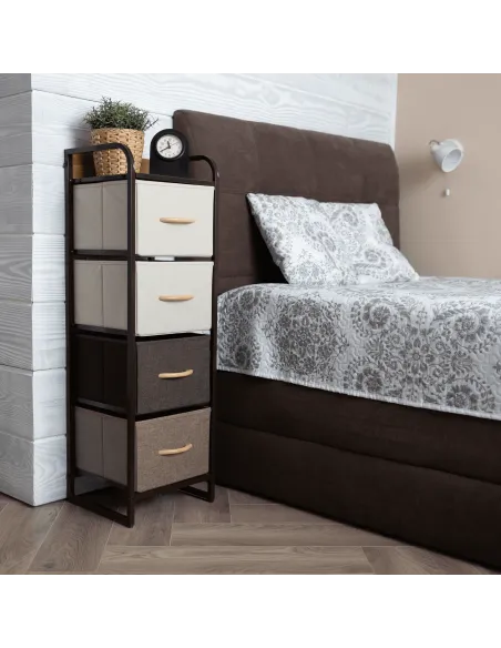 Comodă HAZEL TYP 1 dormitor/hol, 31x99x29 cm, MDF, metal, textil | MobilaOK
