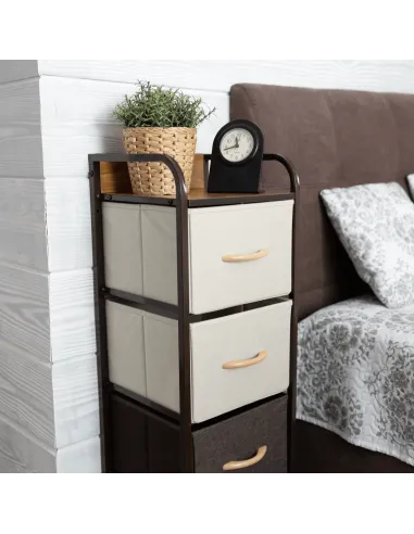 Comodă HAZEL TYP 1 dormitor/hol, 31x99x29 cm, MDF, metal, textil | MobilaOK