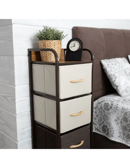 Comodă HAZEL TYP 1 dormitor/hol, 31x99x29 cm, MDF, metal, textil | MobilaOK