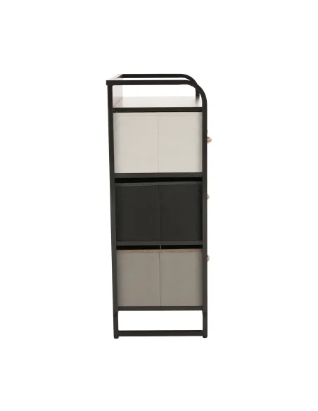 Comodă HAZEL TYP 2 pentru dormitor/hol, 58x78.5x29 cm, din MDF, metal și textil | MobilaOK
