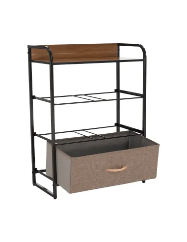 Comodă HAZEL TYP 2 pentru dormitor/hol, 58x78.5x29 cm, din MDF, metal și textil | MobilaOK