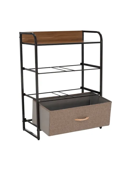 Comodă HAZEL TYP 2 pentru dormitor/hol, 58x78.5x29 cm, din MDF, metal și textil | MobilaOK