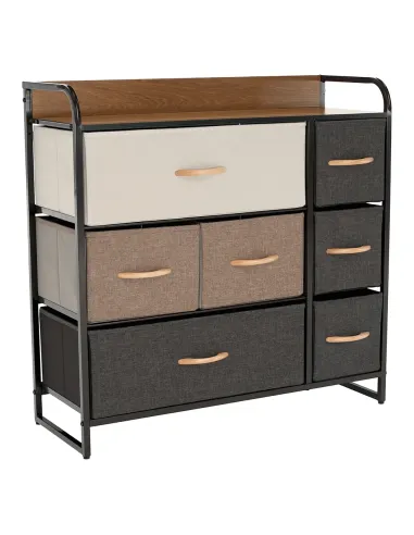 Comodă HAZEL TYP 3 dormitor/hol, 80x78.5x29 cm, MDF, metal, textil | MobilaOK