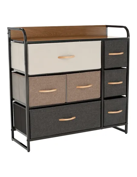 Comodă HAZEL TYP 3 dormitor/hol, 80x78.5x29 cm, MDF, metal, textil | MobilaOK
