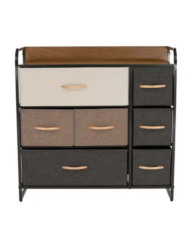 Comodă HAZEL TYP 3 dormitor/hol, 80x78.5x29 cm, MDF, metal, textil | MobilaOK