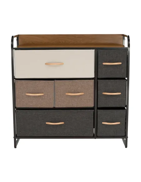 Comodă HAZEL TYP 3 dormitor/hol, 80x78.5x29 cm, MDF, metal, textil | MobilaOK
