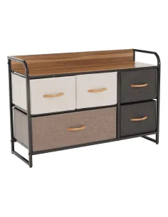 Comodă HAZEL TYP 4 pentru dormitor/hol, 80x78.5x29 cm, MDF/metal/textil | MobilaOK