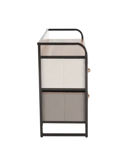 Comodă HAZEL TYP 4 pentru dormitor/hol, 80x78.5x29 cm, MDF/metal/textil | MobilaOK
