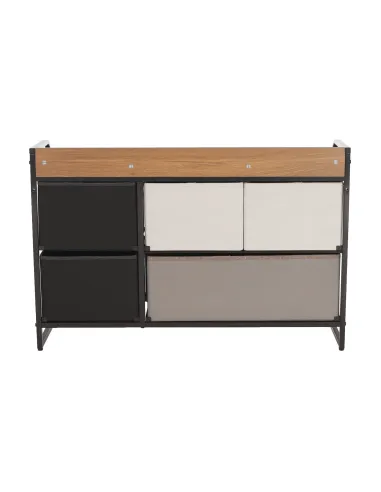 Comodă HAZEL TYP 4 pentru dormitor/hol, 80x78.5x29 cm, MDF/metal/textil | MobilaOK