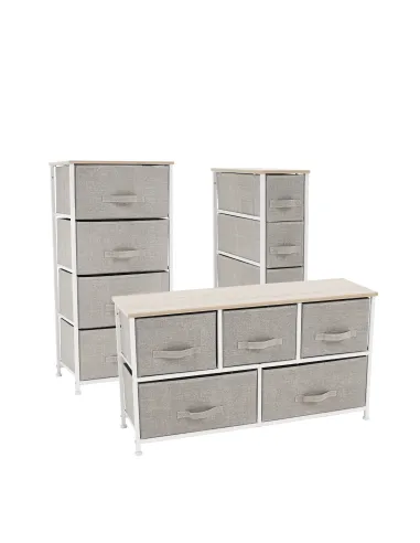 Comodă OFELIA TYP 2 dormitor/hol, 20x75.5x48 cm, MDF/metal/textil | MobilaOK