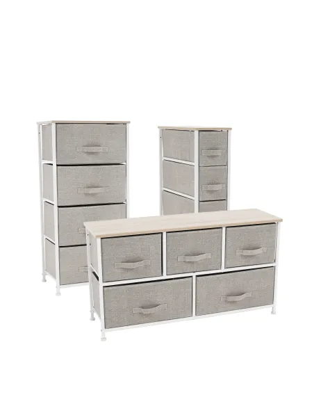 Comodă OFELIA TYP 2 dormitor/hol, 20x75.5x48 cm, MDF/metal/textil | MobilaOK