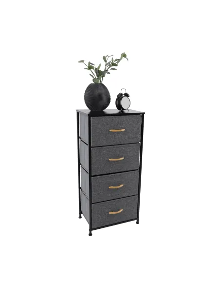 Comodă PALMERA TYP 2 dormitor, 45x95x30 cm, MDF, metal, textil | MobilaOK