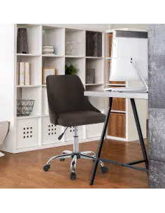 Scaun de birou KONDELA, birou, 48x57x78-88 cm, piele ecologică/crom | MobilaOK 2