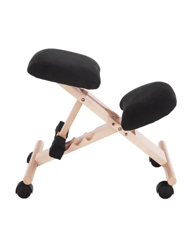 Scaun ergonomic KONDELA, birou, 46x65x56-72 cm, lemn fag și țesătură | MobilaOK