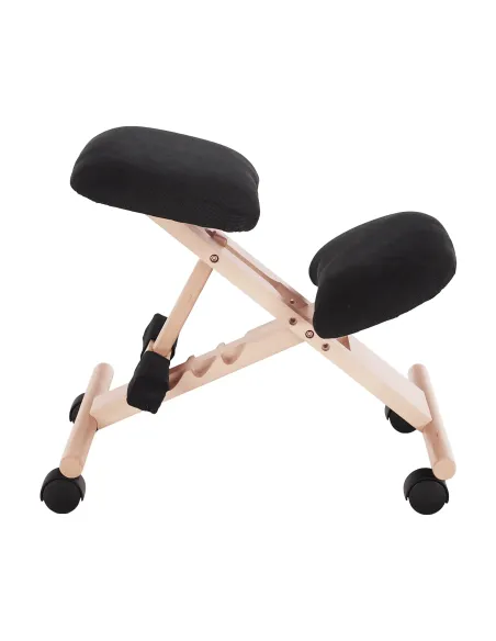 Scaun ergonomic KONDELA, birou, 46x65x56-72 cm, lemn fag și țesătură | MobilaOK
