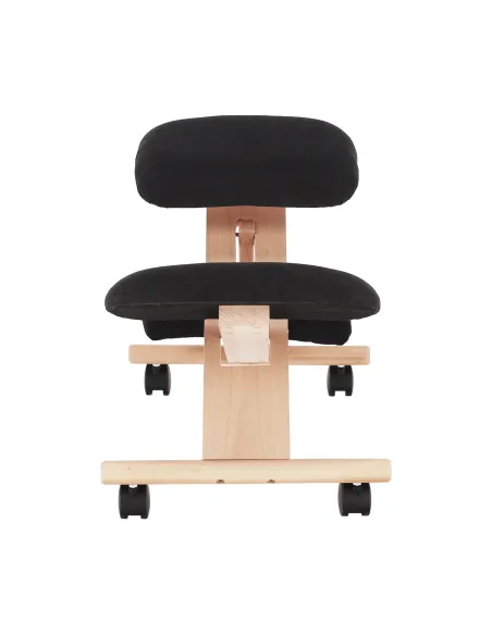 Scaun ergonomic KONDELA, birou, 46x65x56-72 cm, lemn fag și țesătură | MobilaOK
