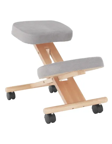 Scaun ergonomic KONDELA, birou, 46x65x52-72 cm, ţesătură şi lemn fag | MobilaOK