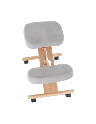 Scaun ergonomic KONDELA, birou, 46x65x52-72 cm, ţesătură şi lemn fag | MobilaOK