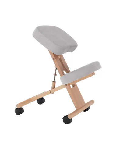 Scaun ergonomic KONDELA, birou, 46x65x52-72 cm, ţesătură şi lemn fag | MobilaOK