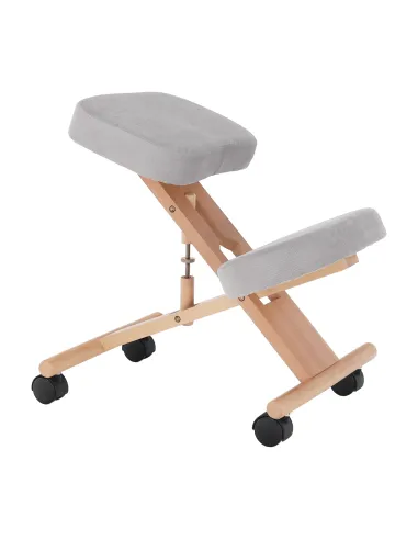Scaun ergonomic KONDELA, birou, 46x65x52-72 cm, ţesătură şi lemn fag | MobilaOK