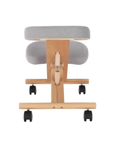 Scaun ergonomic KONDELA, birou, 46x65x52-72 cm, ţesătură şi lemn fag | MobilaOK